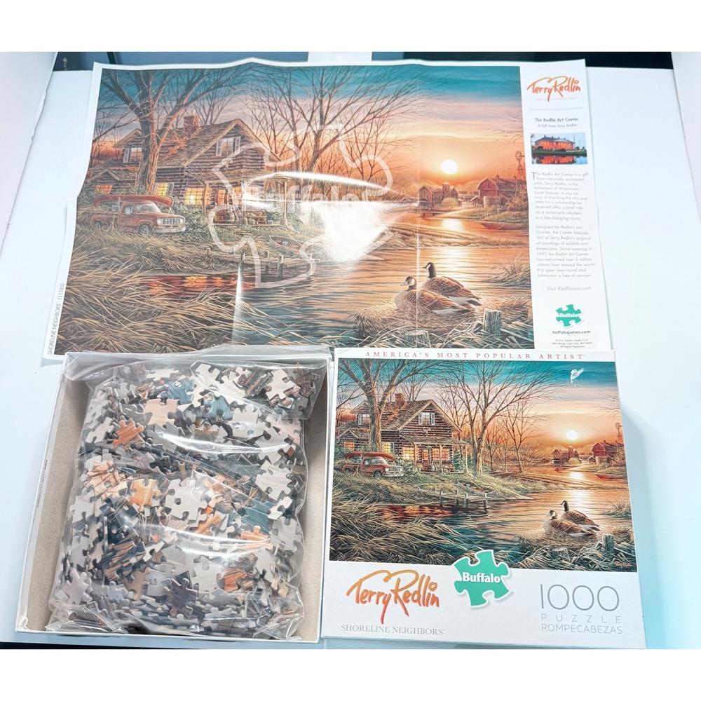 Buffalo Games Terry Redlin Shoreline Neighbors 1000 Piece Jigsaw Puzzle Poster